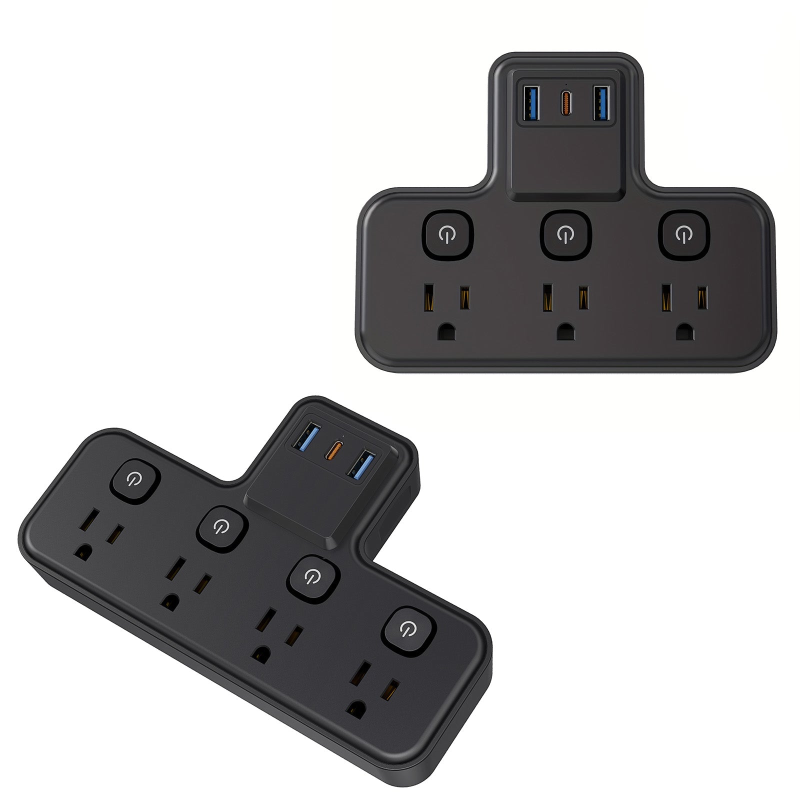 ZenDock Multi-Switch Hub: 3 AC Outlets + 3 USB Ports