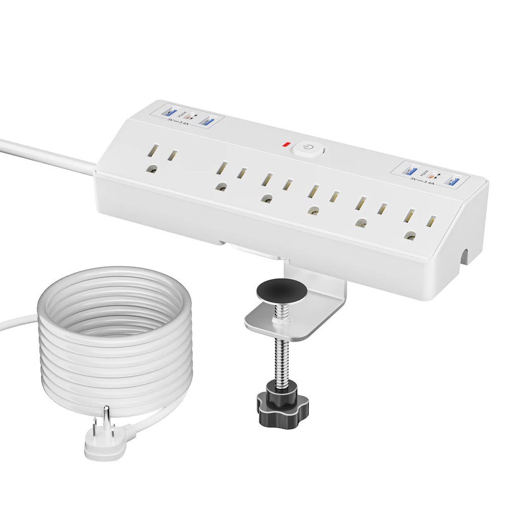 ZenDock Multi-Switch Hub Wall Outlet Extender, 3 AC Outlets + 3 USB Ports, 20W USB-C PD