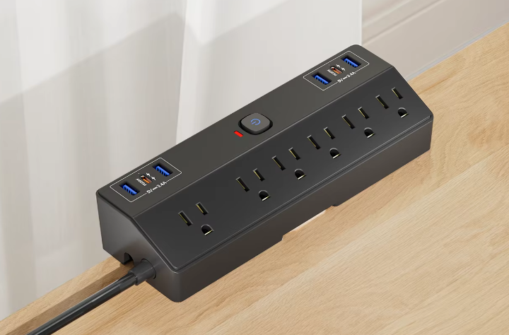 ZenDock Multi-Switch Hub Wall Outlet Extender, 3 AC Outlets + 3 USB Ports, 20W USB-C PD